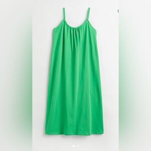 H & M Green Cotton Jersey dress M